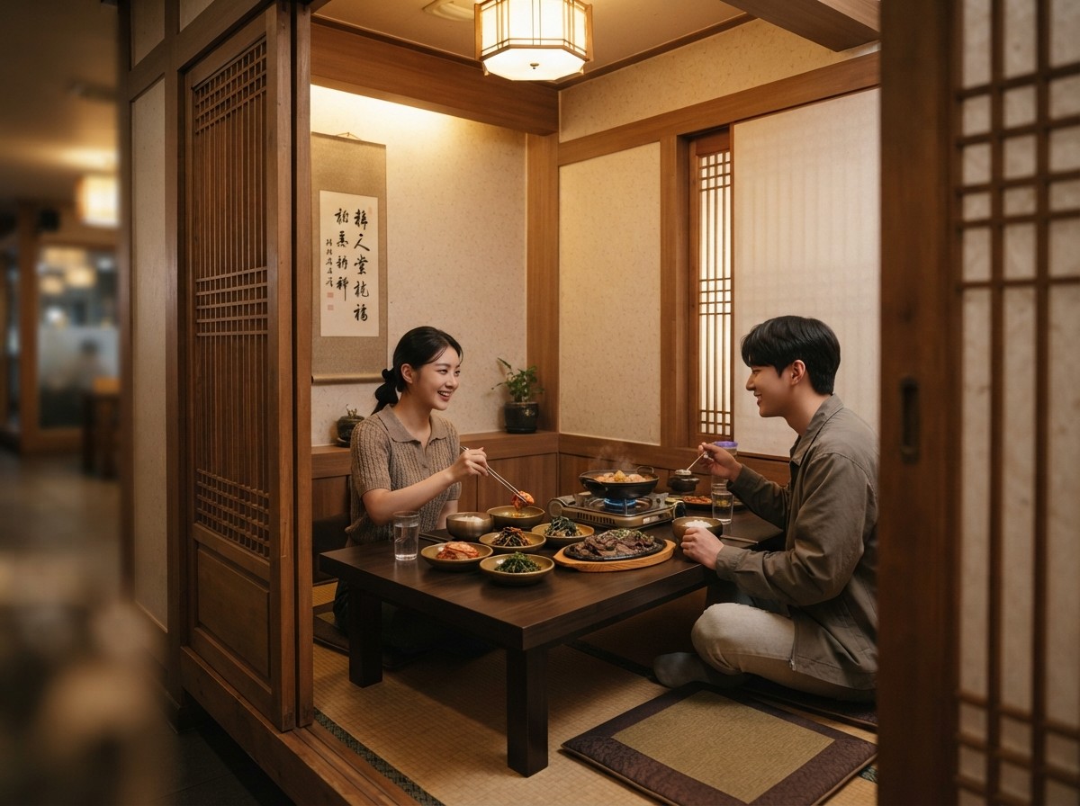 독립된 공간으로 분리된 프라이빗 룸의 내부 구조