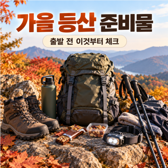 등산화와 배낭 등 등산 용품