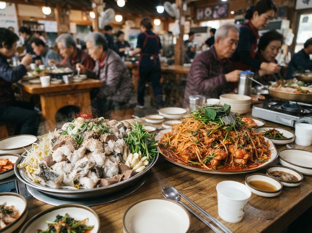 50만 원 상당의 아귀 수육과 찜 준비