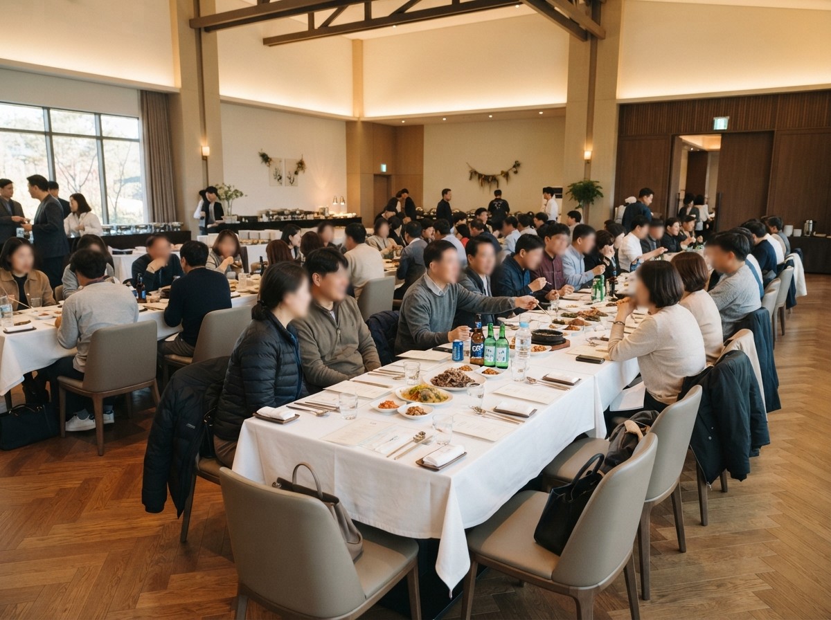 단체 식당 예약할 때 한 공간 착석 여부와 인원 변경 기준 확인하는 법