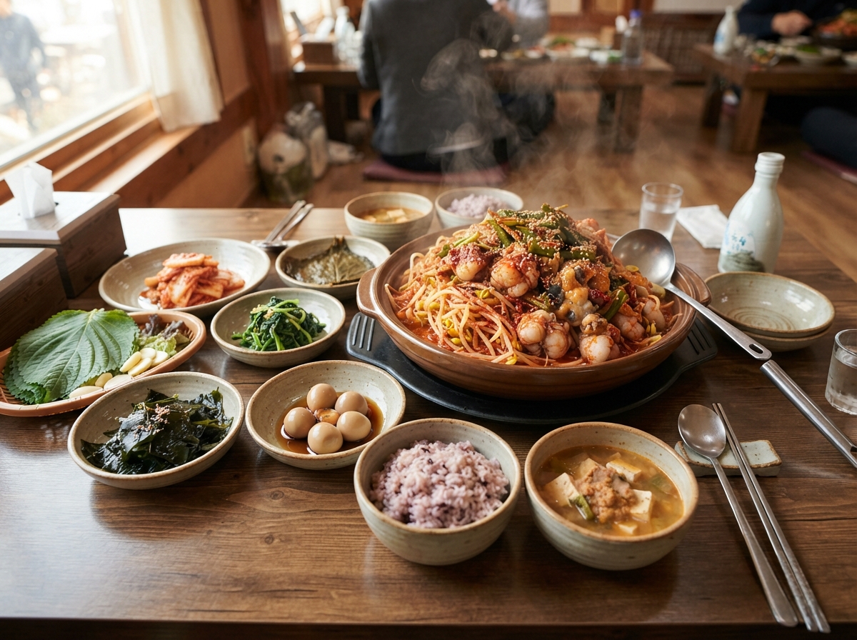 정성 가득한 아귀 요리 상차림
