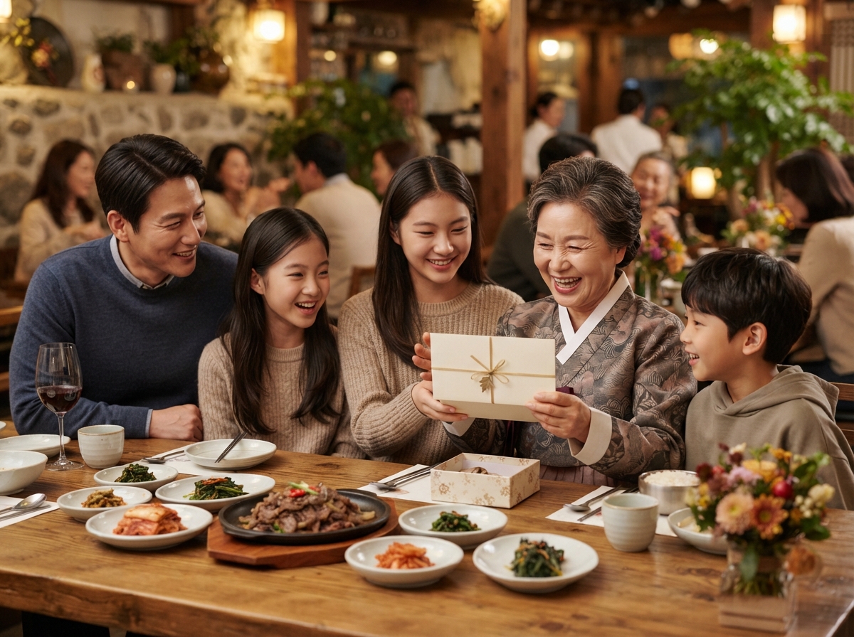 가족 모임 선물로 인기인 외식 상품권