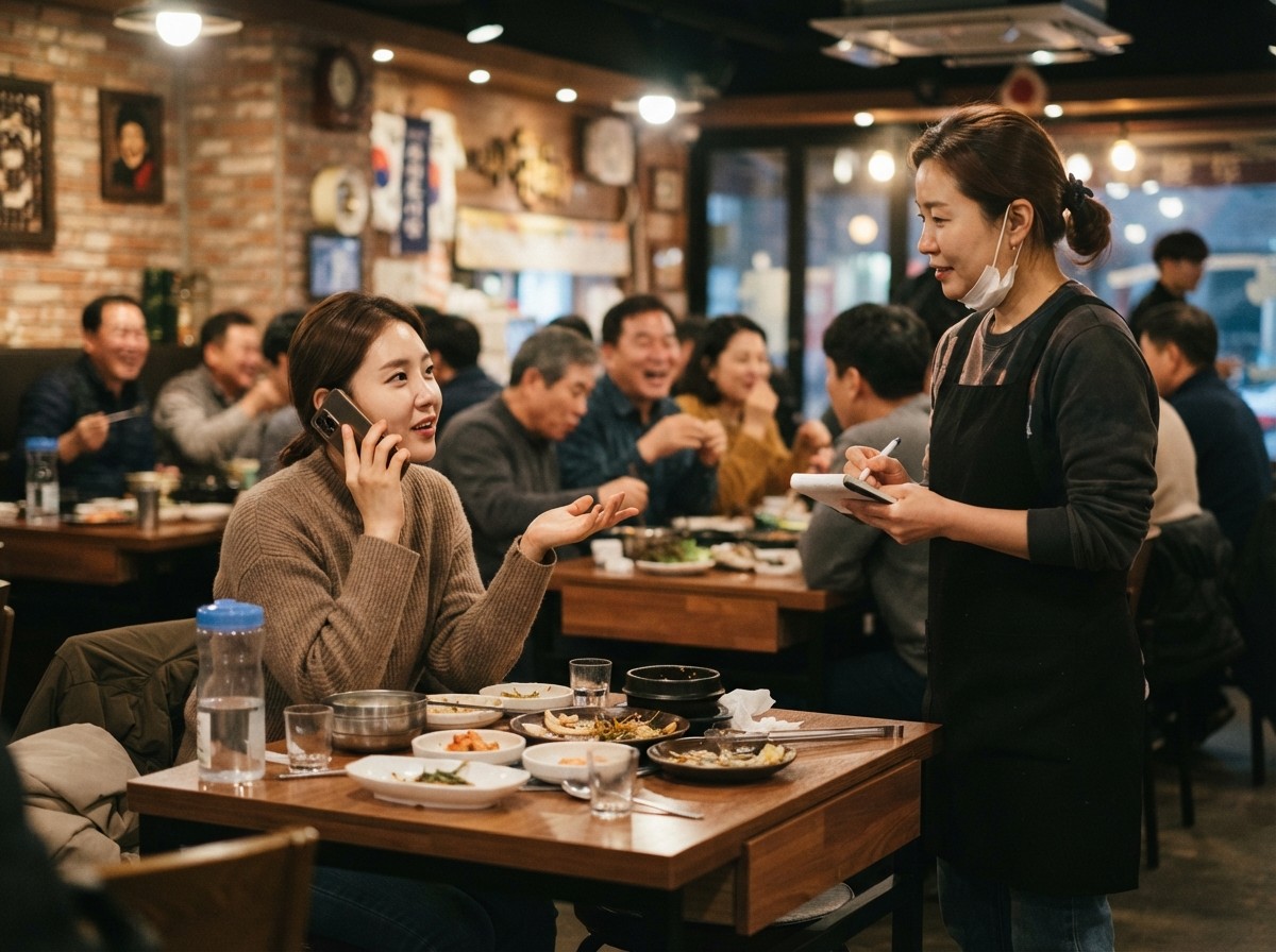 모임 인원 변동 상황 발생 시 업소와 조율하는 소통 방법